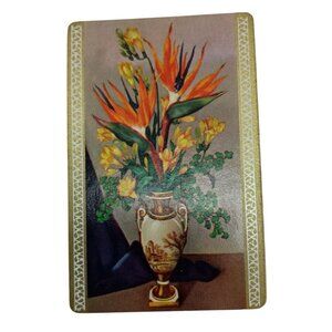 Duratone Arrco Deck Of Playing Cards Floral Print vintage